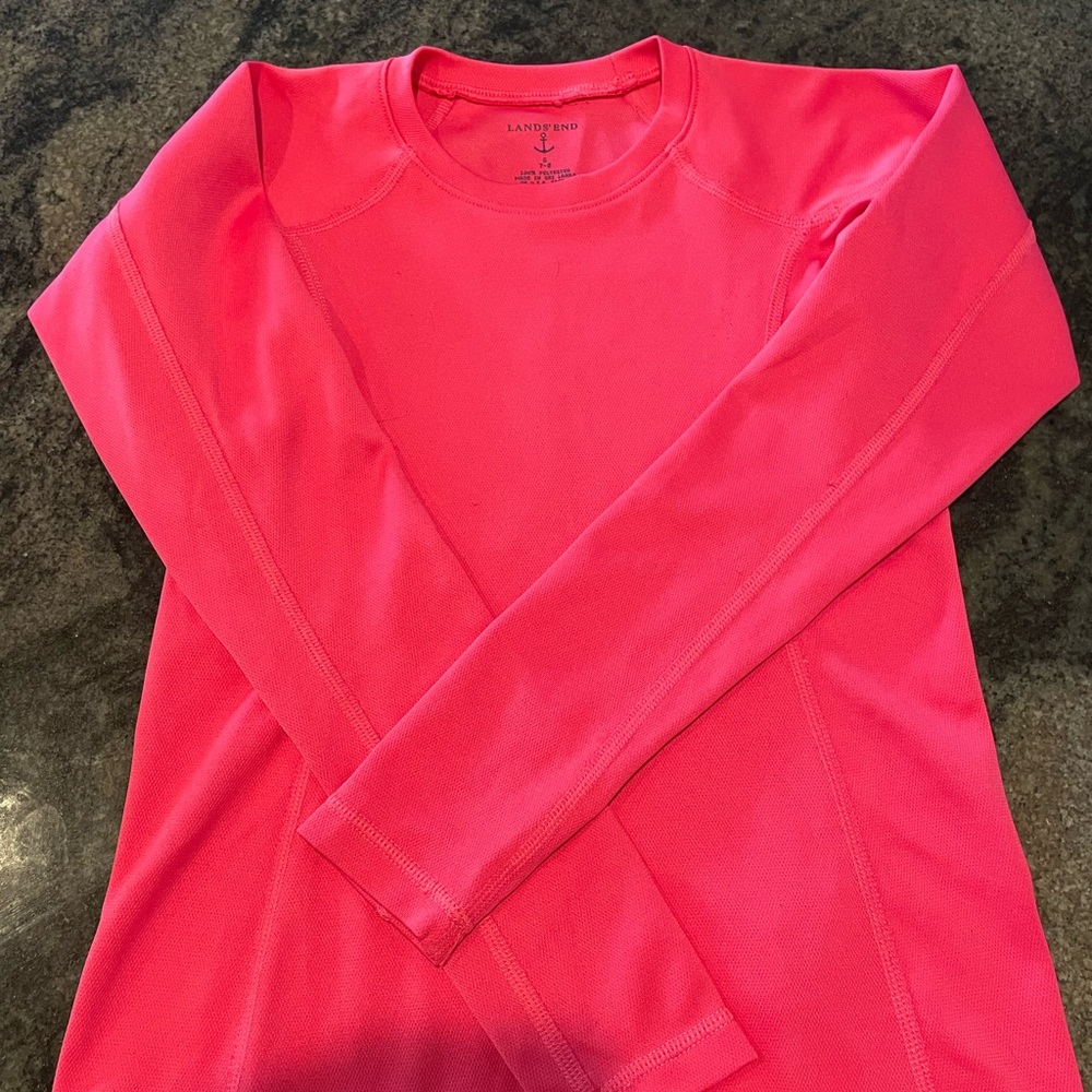Land’s End Girls Long Underwear Size S 7-8 Hot Pink